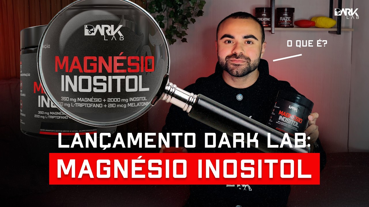 Miniatura da avaliação em vídeo de Suplemento Magnésio Inositol Taurina Melatonina 300g Dark Lab Limão Preto