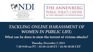 Tackling online harassment of women in public life preview