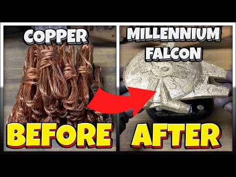 Millennium Falcon -  Home Made Furnace - Molten Metal - Bullion - Metal Melting - Aluminium Bronze
