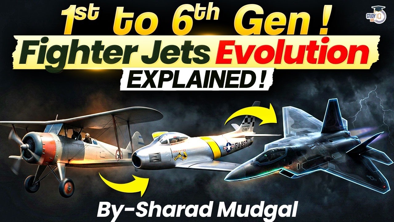 How Fighter Jets Evolved Over Time? | 1st to 6th Gen Evolution of Air Power Explained! | StudyIQ IAS
