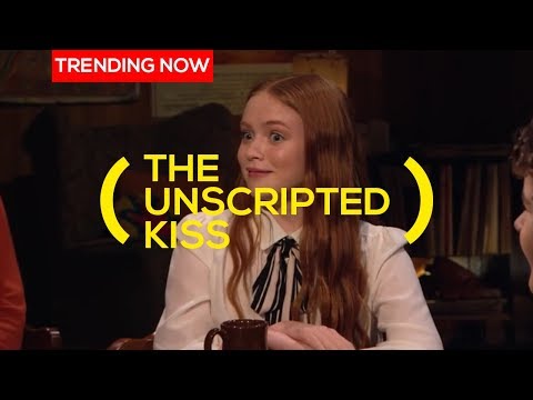 Sadie and Caleb's unscripted Kiss from Stranger Things season 2