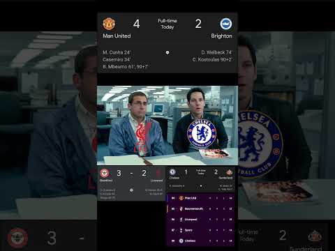 Premier League 25/26 Man United vs Brighton 4-2 Meme
