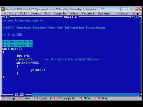 ASCII In C Program Tamil