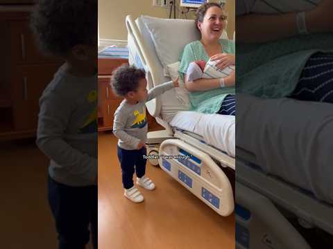 I Was Enough.” 😭😂 | Toddler Meets New Baby #funny #cutebaby #baby #foryou #cute