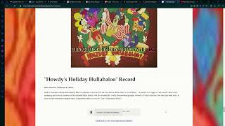 &quot;Howdy&#39;s Holiday Hullabaloo&quot; Record | Welcome Home Audio