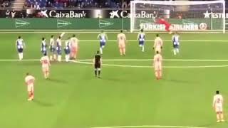 Download lagu Lionel messi's free kick goal (2nd fk) v's Espanyol [stadium view] mp3