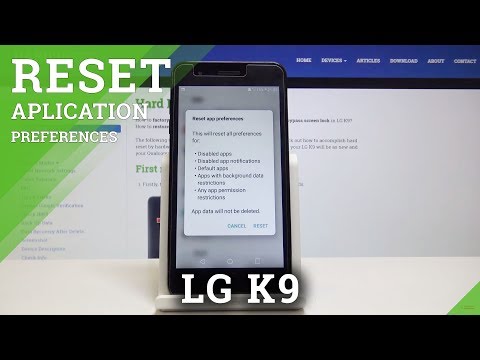 How to Reset App Preferences in LG K9 - Restore Default Setup