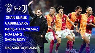 🎙️ Teknik direktörümüz Okan Buruk ile oyuncularımızın maç sonu açıklamaları #GSvJUVE #UCL 