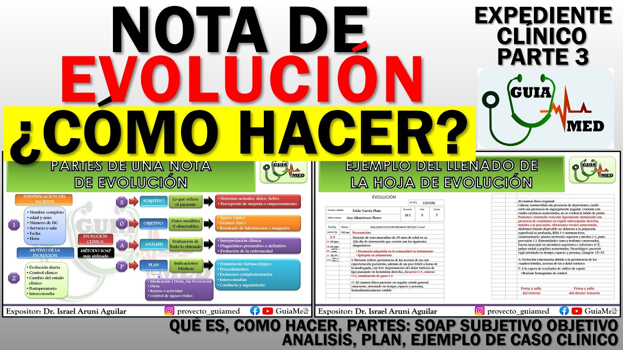 CÓMO HACER UNA NOTA DE EVOLUCIÓN MÉDICA | GuiaMed