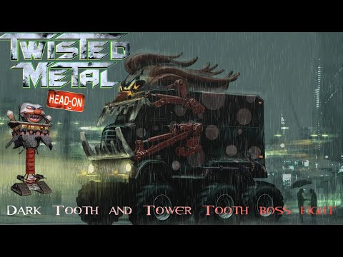 Twisted Metal: Head on - Dark Tooth and Tower Tooth Boss Fight + Sweet Tooth's Ending