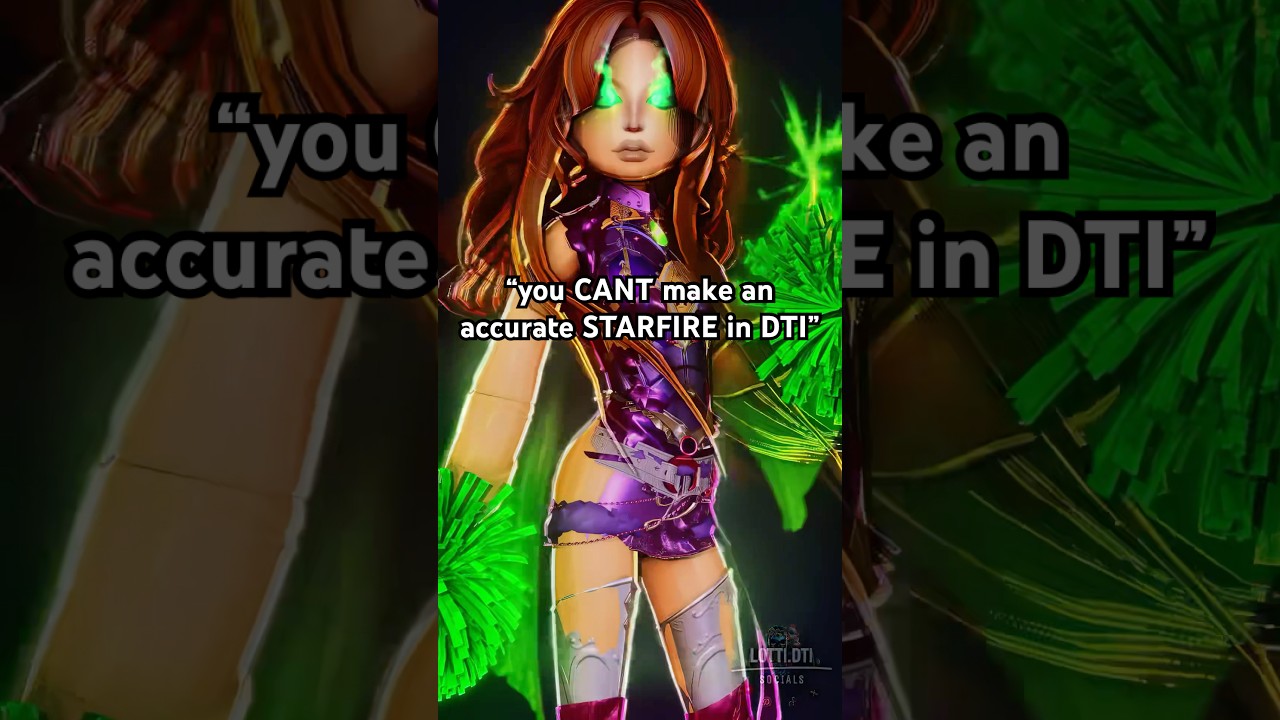 ACCURATE Starfire in DTI 🙂‍↕️✨  | #roblox #dresstoimpress #dti #shorts #fashion #starfire