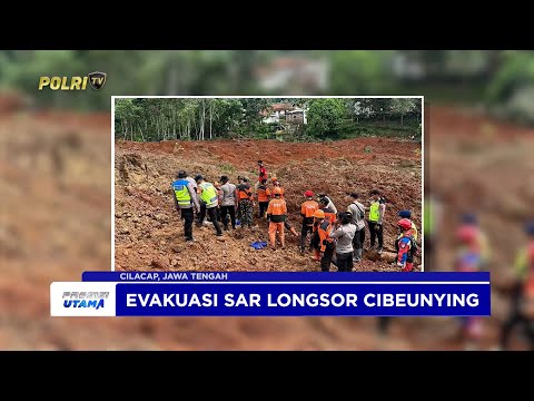 POLRI PERKUAT OPERASI SAR LONGSOR CIBEUNYING LIBATKAN 155 PERSONEL DAN K-9