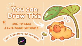 How to Draw a Cute Kawaii Capybara | Easy Step-by-Step Drawing | Beginner-Friendly Tutorial ✨