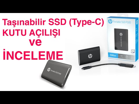 Taşınabilir SSD Kutu Açılışı ve İnceleme ( HP P500 Type-C)