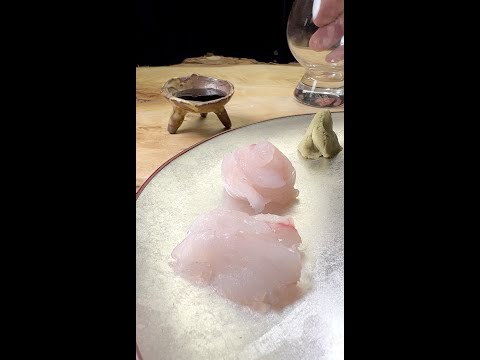 甘鯛のお造りと兜焼き・熱燗仕立て