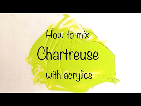 How To Make Chartreuse | Acrylics | ASMR | Color Mixing #54