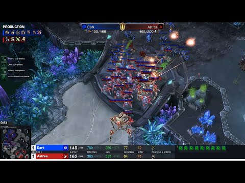 Starcraft II DreamHack Masters 2022 Valencia Jul2 Astrea(P) v Dark(Z) Game 2 MAPS- [ESL] Moondance