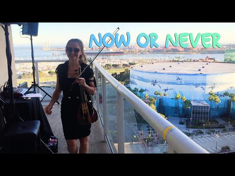 Marta Z Electric Violin Sunset Balcony Concert for Neighbors - Cover Song of Now or Never by Halsey