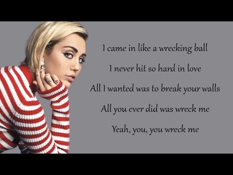 Miley Cyrus - WRECKING BALL (Lyrics)