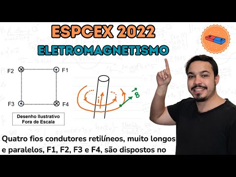 ESPCEX 2022 - Quatro fios condutores retilíneos, muito longos e paralelos, F1, F2, F3 e F4, são