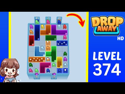 Drop Away Level 374 Solution Walkthrough