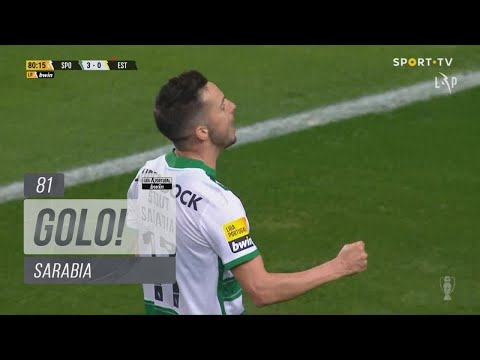 Goal | Golo Sarabia: Sporting (3)-0 Estoril Praia (Liga 21/22 #23)