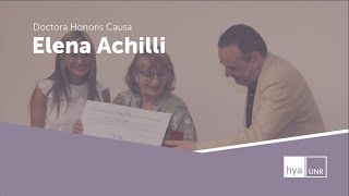 Entrega del Doctorado Honoris Causa a Elena Achilli.