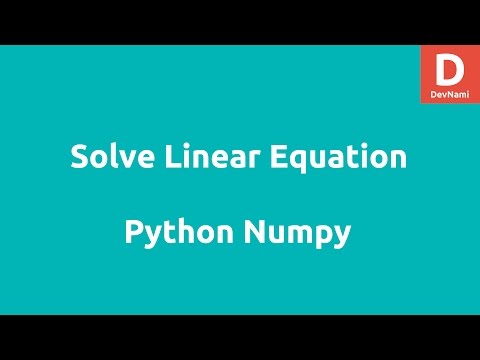 Learn Python Numpy Solve Linear Equation - Mind Luster