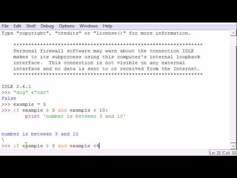 Python Programming Tutorial 24 And and Or