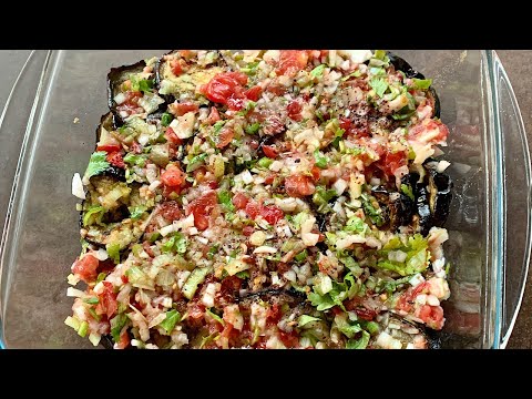 Aubergines grillées en salade