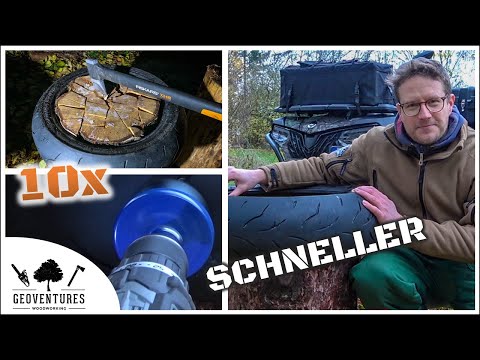 Holz hacken wie eine MASCHINE - Hackklotz Tuning