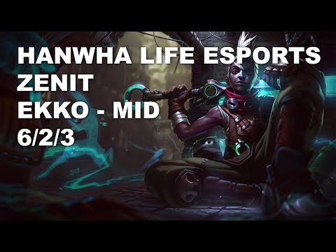 Hanwha Life Esports Zenit Mid Ekko vs Yasuo - KR Grandmaster Patch 10.8