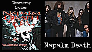Napalm Death : Throwaway Lyrics