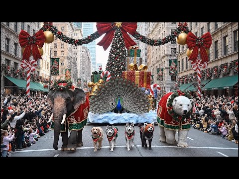 Real Animal Christmas Parade in NYC Streets | New York’s Most Magical Holiday Moment 