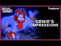 All Of The Genie S Impressions And References Aladdin Freeform