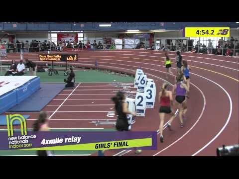 Girls 4xMile Section 1 part 1 - New Balance Indoor Nationals 2012