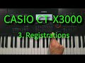 Casio CT X3000 3 Registrations Saving Settings