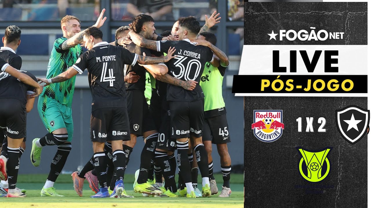 LIVE | Pós-jogo e repercussão da vitória do Botafogo sobre o Red Bull Bragantino fora de casa pelo Brasileirão 2026