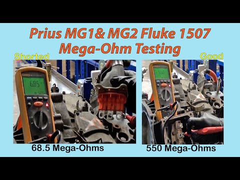 Prius Hybrid Mega Ohmmeter Insulation Testing using Fluke 1507