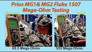 Prius Hybrid Mega Ohmmeter Insulation Testing using Fluke 1507