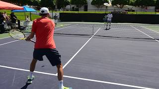 Bryan Bros drill for faster hands at the net