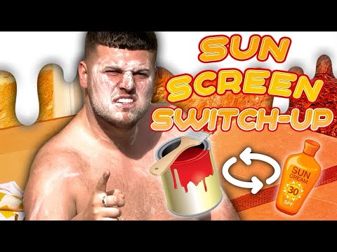 SWAPPED SUN LOTION WITH PAINT PRANK
