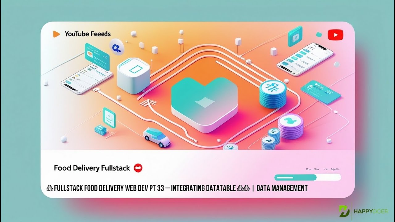 🍔 Fullstack Food Delivery Web Development Training Part 33 – Integrating DataTable 📊🧮