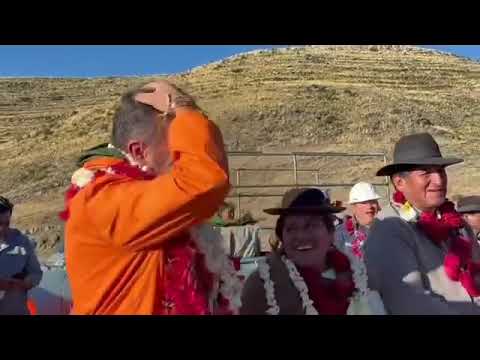 COPACABANA Y LA GOBERNACIÓN INAUGURAN EL TRAMO DE LA RUTA 8, QUE CONECTA TITO YUPANQUI CON YAMPUPATA
