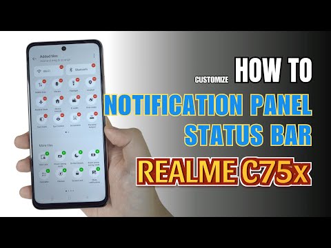 How to Edit Notification Panel Shortcuts | Status bar on Realme C75x