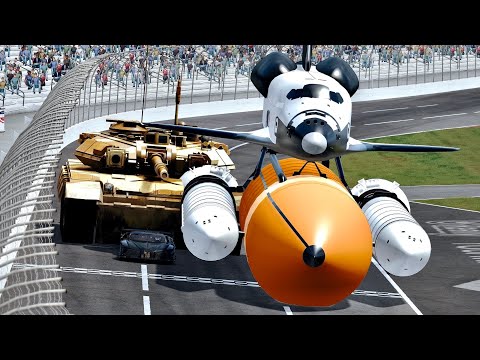 Bugatti Black Devil VGT vs NASA Space Shuttle vs Tanke with Monster Engine - Drag Race 20 KM