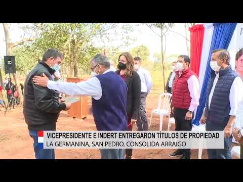 Indert prosiguió con entrega de títulos en San Pedro