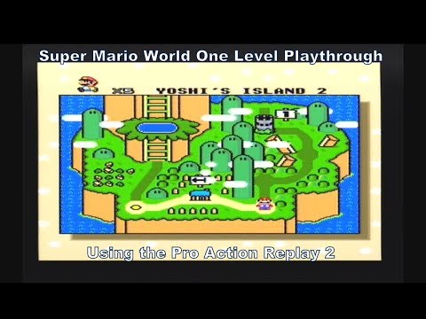 Super Mario World One Level Playthrough using the Snes Pro Action Replay (MK) 2 :D #Nintendo #Sub