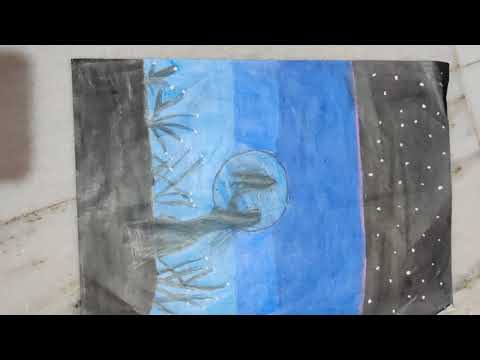 Mother's day Drawing with oil pastel by Manideep.S