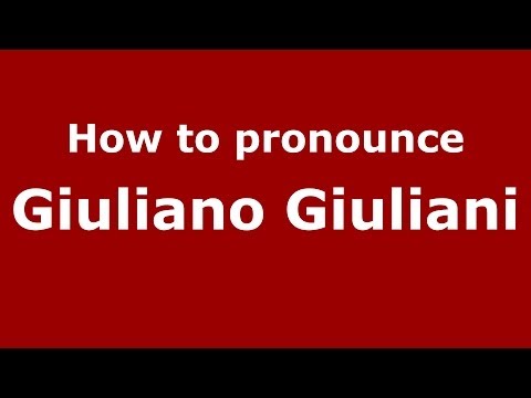 How to pronounce Giuliano Giuliani (Italian/Italy)  - PronounceNames.com